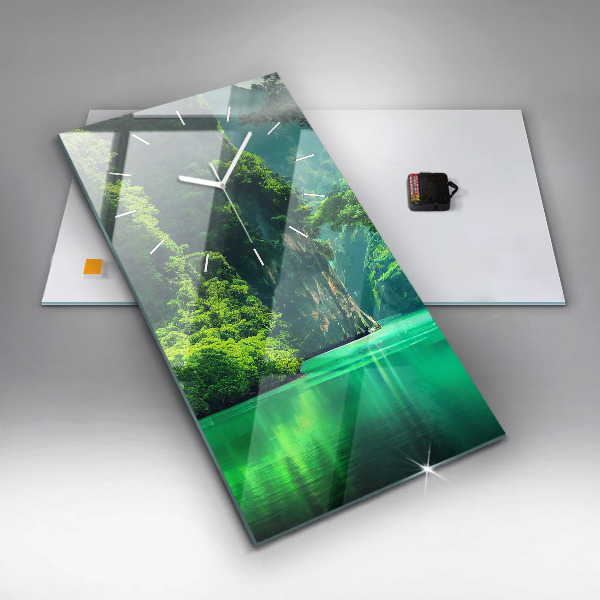 Orologio verticale in vetro Paesaggio naturale della Thailandia