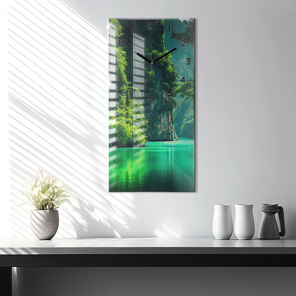 Orologio verticale in vetro Paesaggio naturale della Thailandia