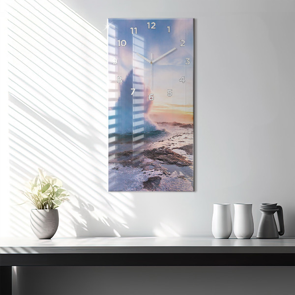 Orologio verticale Geyser sull'isola d'Islanda