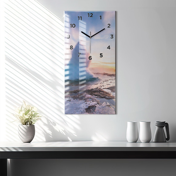 Orologio verticale Geyser sull'isola d'Islanda