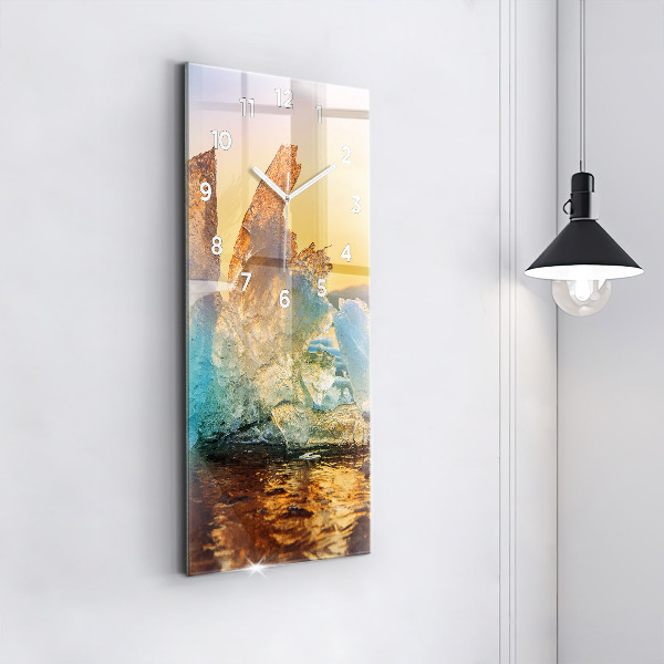 Orologio verticale Iceberg e alba