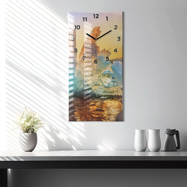 Orologio verticale Iceberg e alba