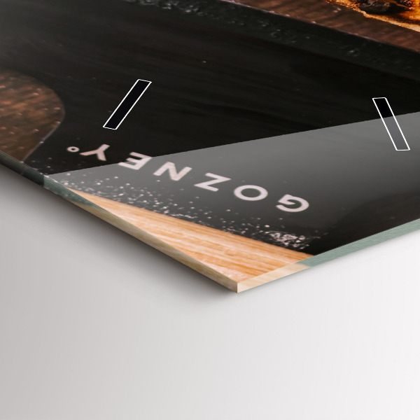 Orologio verticale in vetro pizza italiana