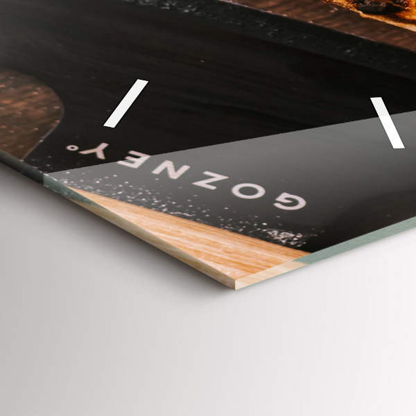 Orologio verticale in vetro pizza italiana