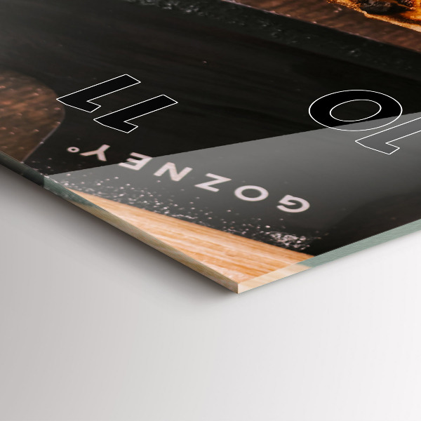 Orologio verticale in vetro pizza italiana