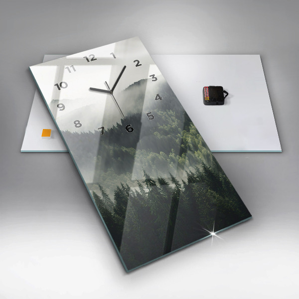 Orologio verticale in vetro Paesaggio forestale