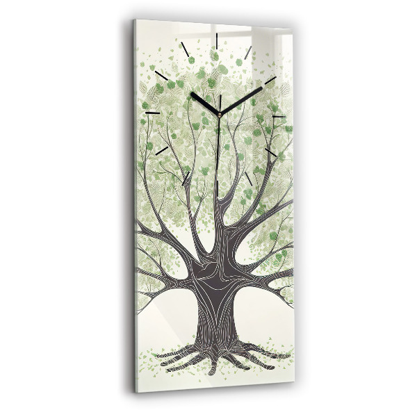 Orologio verticale in vetro Grande albero natura