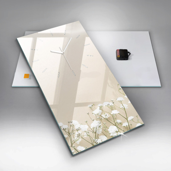 Orologio verticale Fiori di gipsofila in fiore