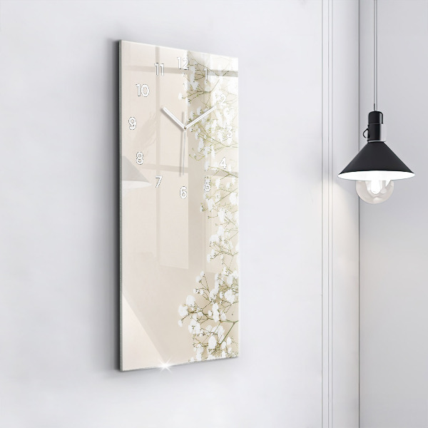 Orologio verticale Fiori di gipsofila in fiore