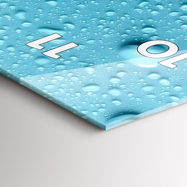 Orologio verticale Gocce d'acqua sul vetro