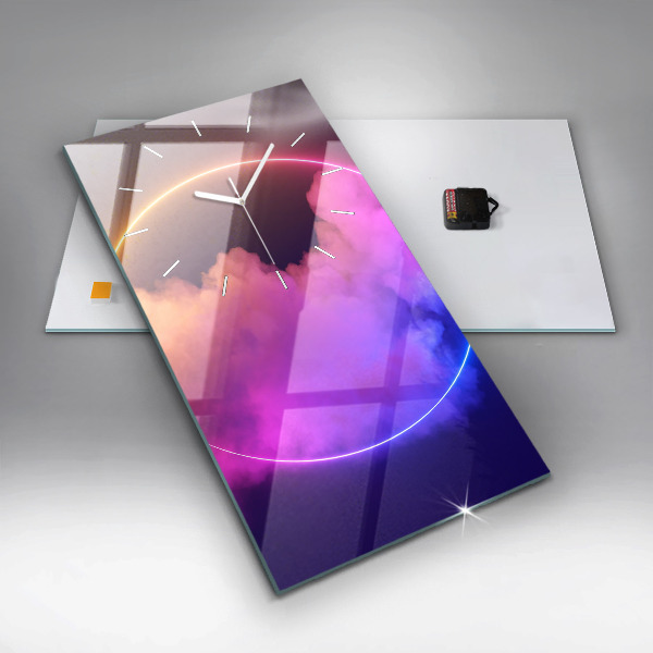 Orologio verticale Fumo astratto 3D