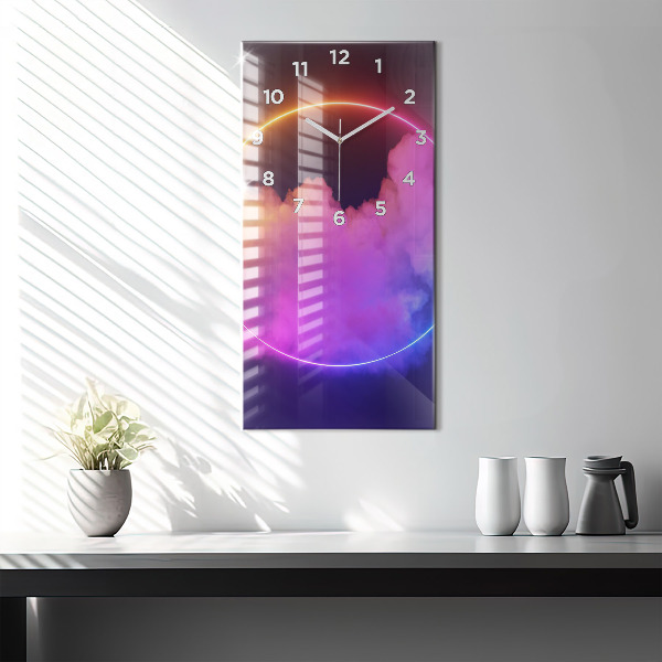 Orologio verticale Fumo astratto 3D