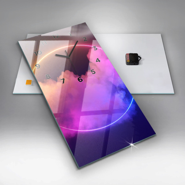 Orologio verticale Fumo astratto 3D