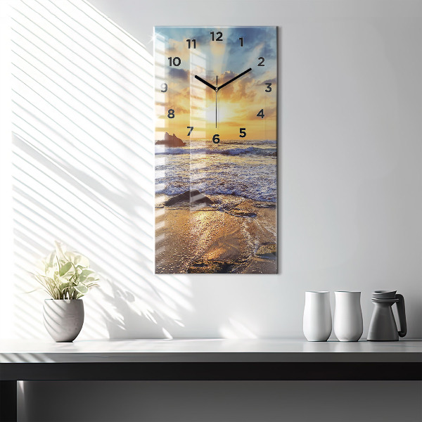 Orologio verticale Tramonto sulla spiaggia