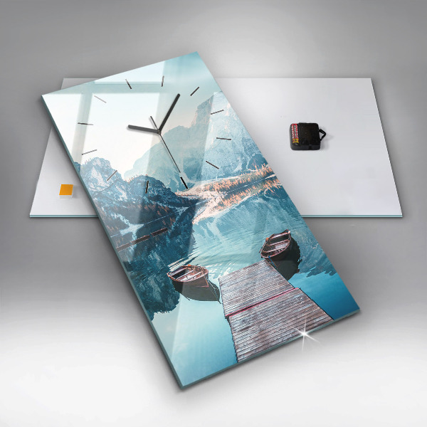 Orologio verticale Barche sul lago