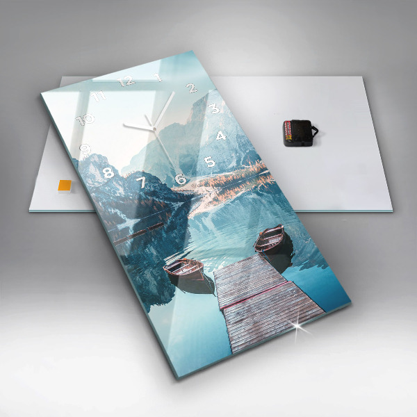 Orologio verticale Barche sul lago