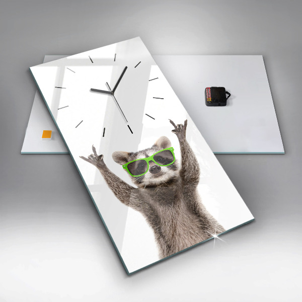 Orologio verticale Procione con gli occhiali