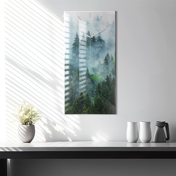 Orologio verticale Foresta nebbiosa