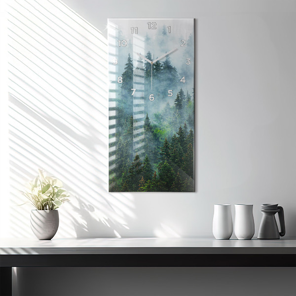 Orologio verticale Foresta nebbiosa