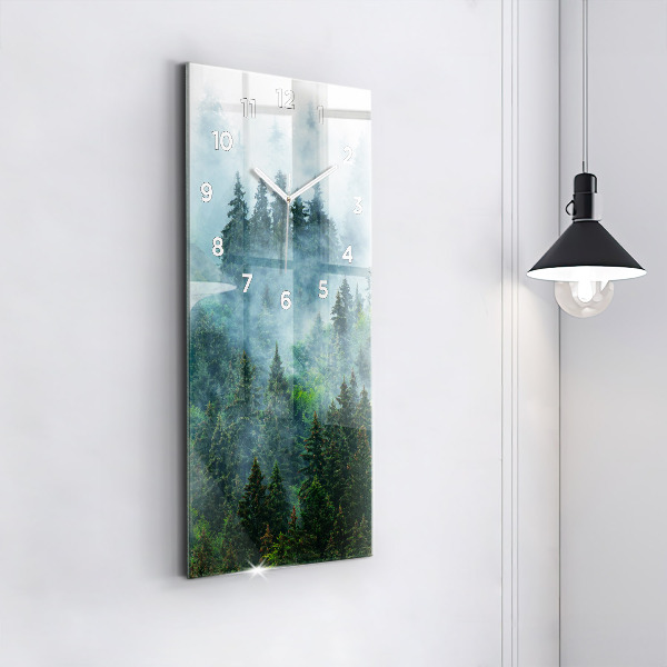 Orologio verticale Foresta nebbiosa