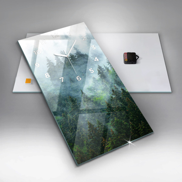 Orologio verticale Foresta nebbiosa