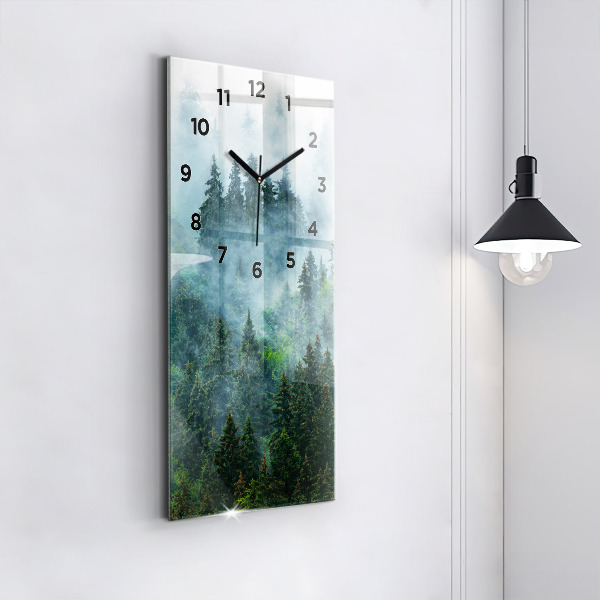 Orologio verticale Foresta nebbiosa