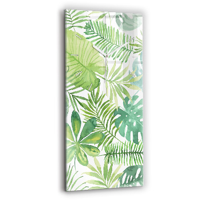 Orologio verticale Foglie verdi