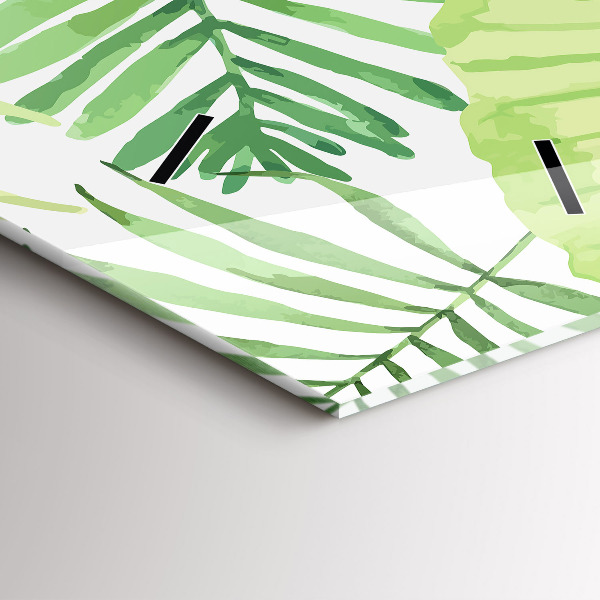 Orologio verticale Foglie verdi