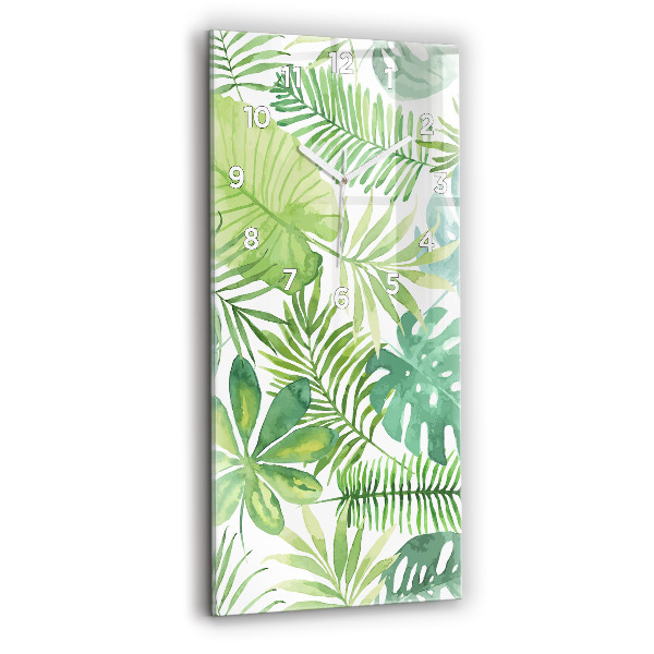 Orologio verticale Foglie verdi