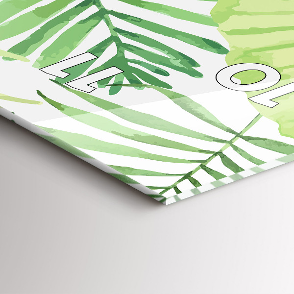 Orologio verticale Foglie verdi