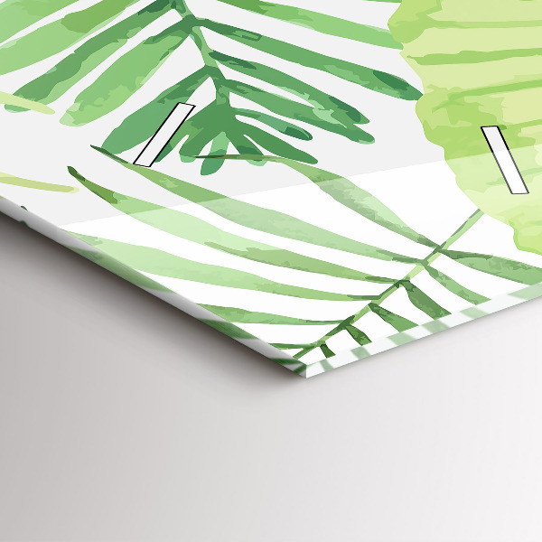 Orologio verticale Foglie verdi