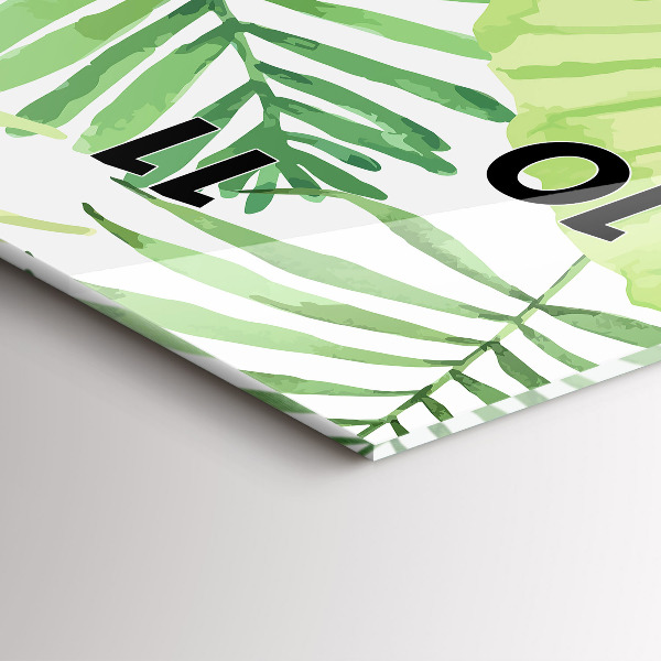 Orologio verticale Foglie verdi