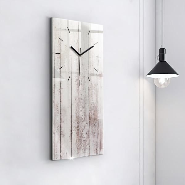 Orologio verticale Tavole di legno chiaro