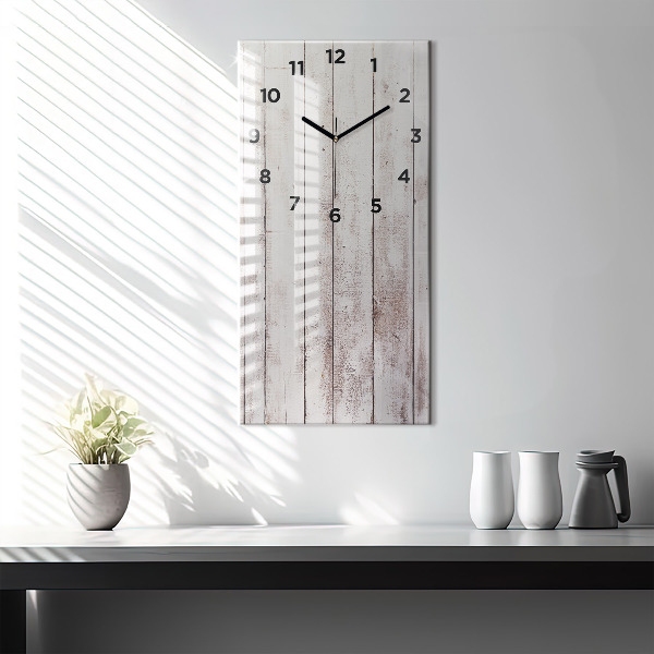 Orologio verticale Tavole di legno chiaro