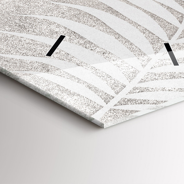 Orologio verticale in vetro Foglia di palma