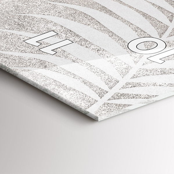 Orologio verticale in vetro Foglia di palma