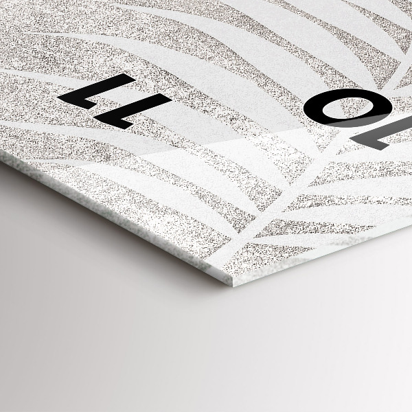 Orologio verticale in vetro Foglia di palma