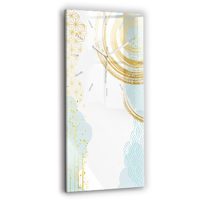 Orologio verticale in vetro Motivo decorativo