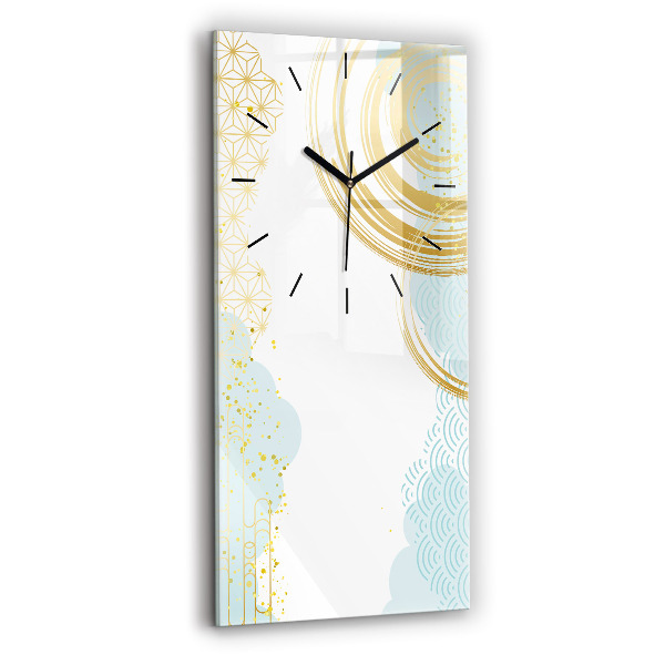 Orologio verticale in vetro Motivo decorativo