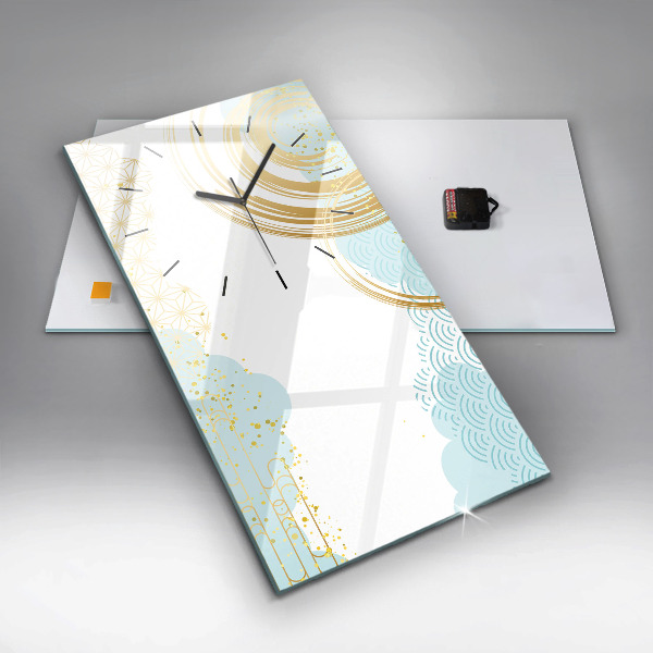 Orologio verticale in vetro Motivo decorativo