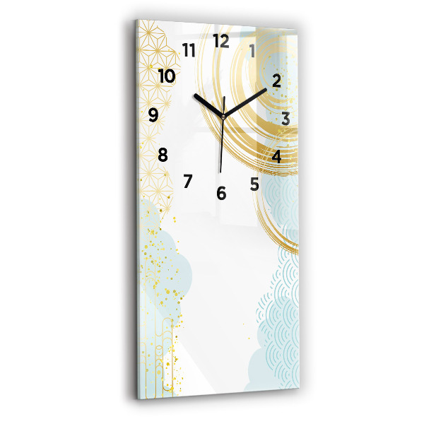 Orologio verticale in vetro Motivo decorativo