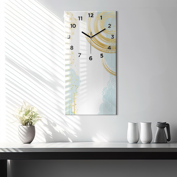 Orologio verticale in vetro Motivo decorativo