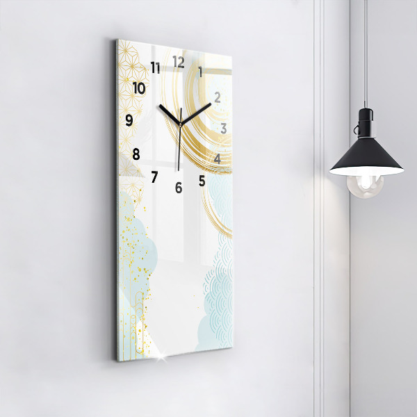 Orologio verticale in vetro Motivo decorativo