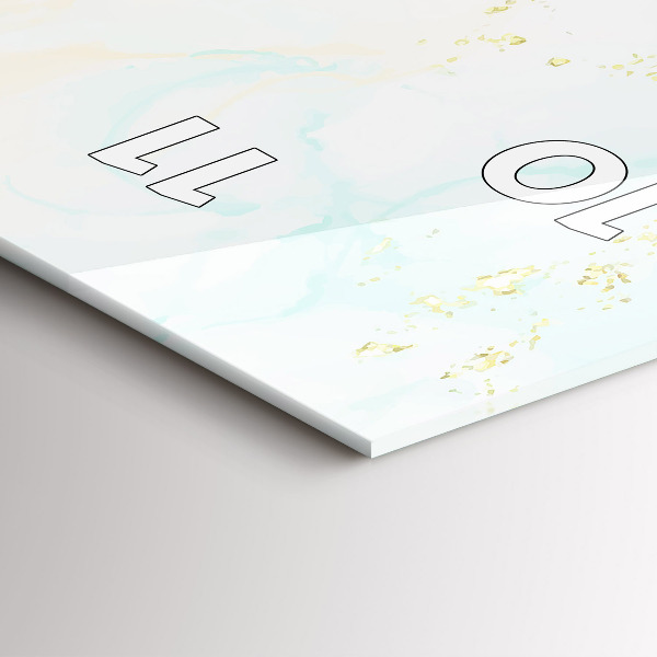 Orologio verticale in vetro Marmo acquerello