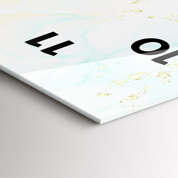 Orologio verticale in vetro Marmo acquerello