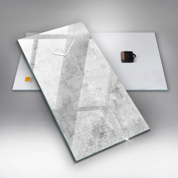 Orologio verticale in vetro Muro di cemento