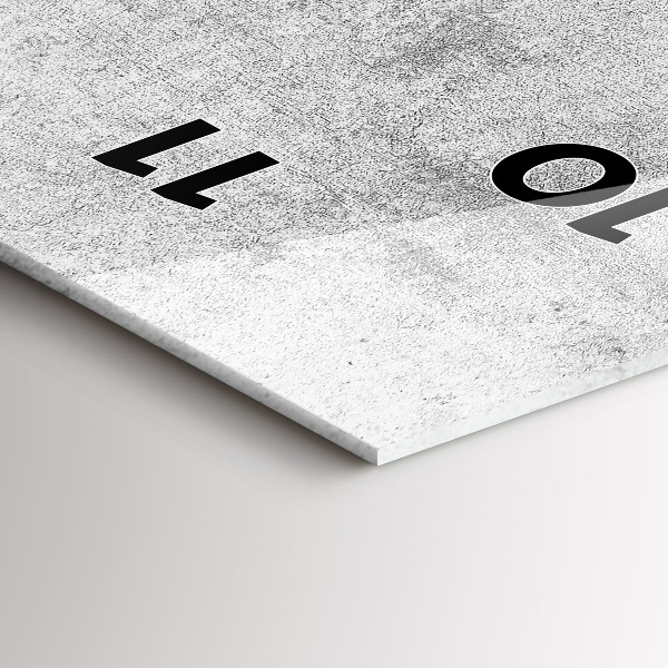 Orologio verticale in vetro Muro di cemento