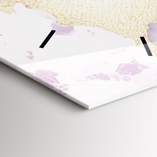 Orologio verticale in vetro Marmo pastello