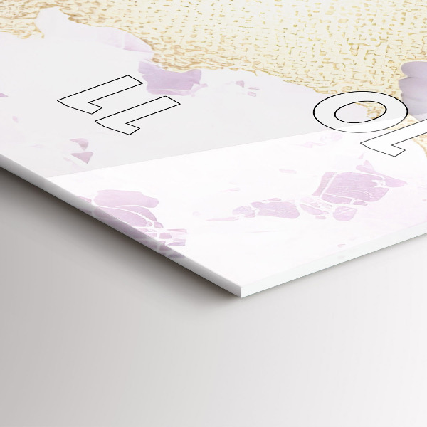 Orologio verticale in vetro Marmo pastello