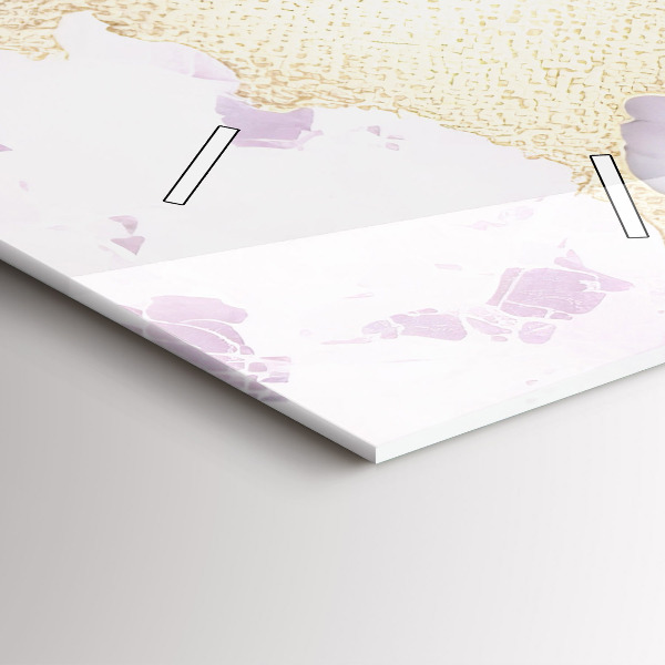 Orologio verticale in vetro Marmo pastello